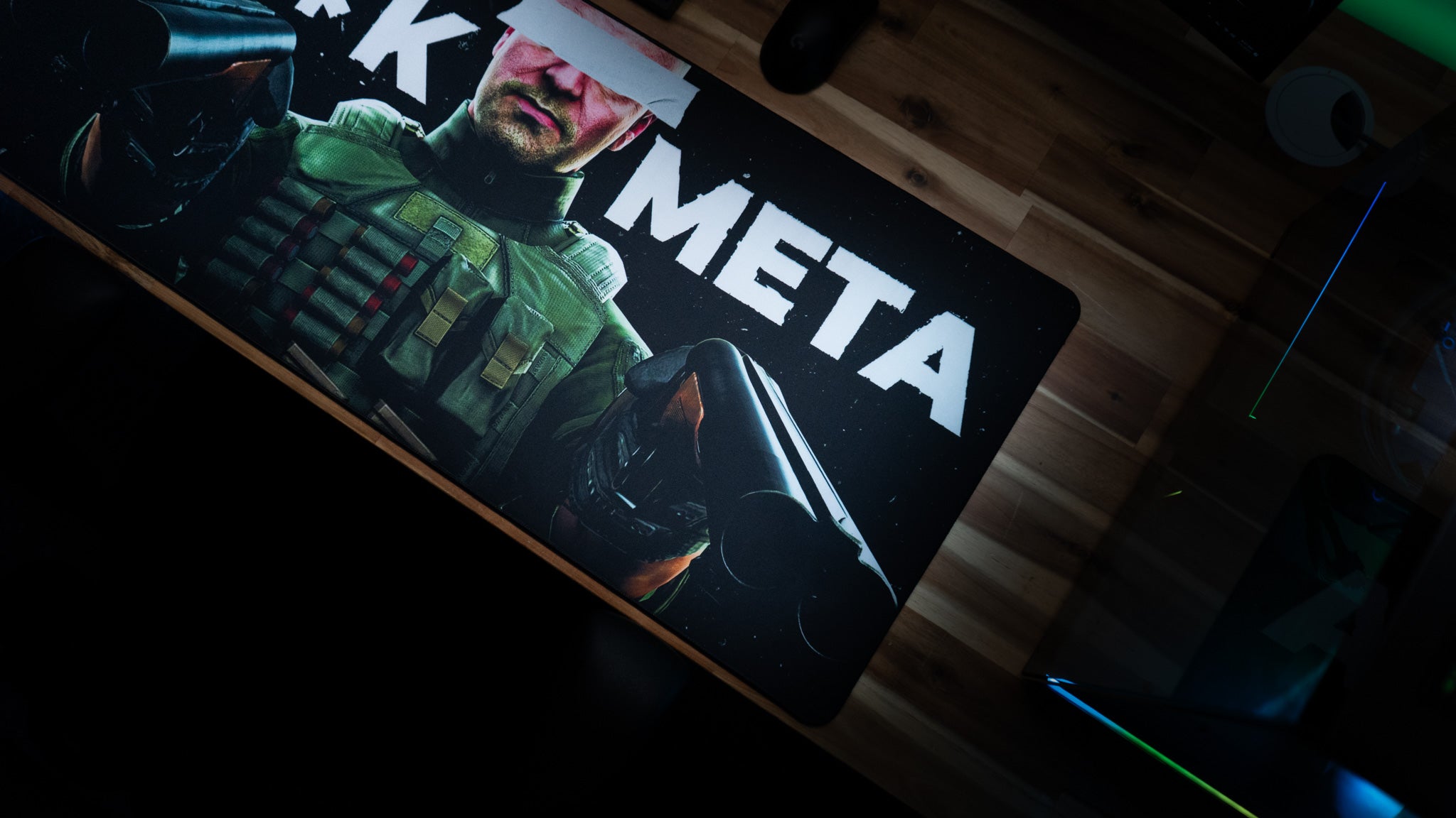 JesseKazam “F#*K META” XL Gaming Desk Mat – Limited Edition