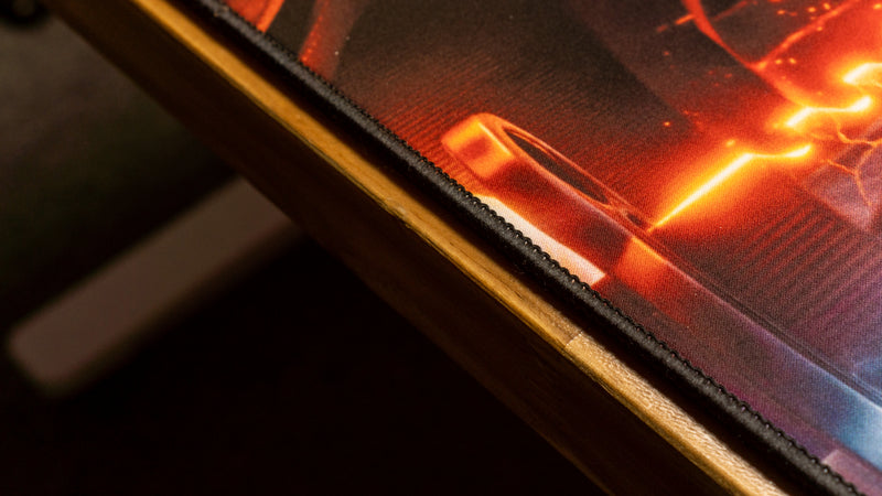 "Fire and Ice" — Rust Deskmat