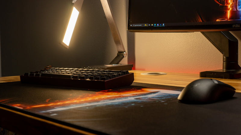 "Fire and Ice" — Rust Deskmat