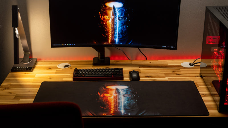 "Fire and Ice" — Rust Deskmat
