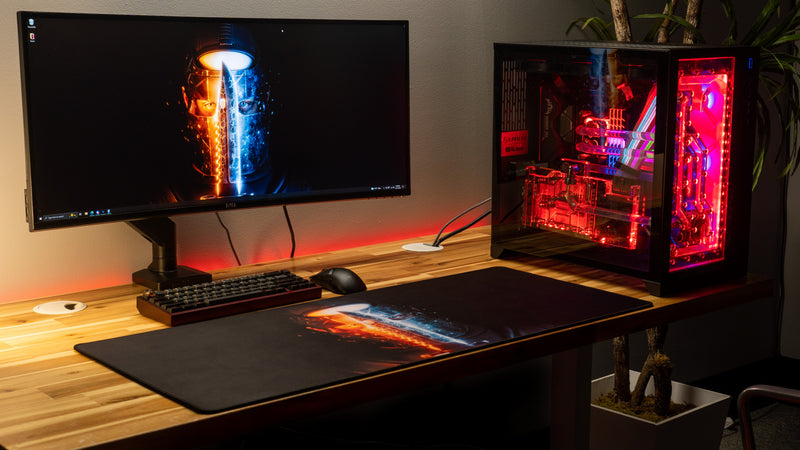 "Fire and Ice" — Rust Deskmat