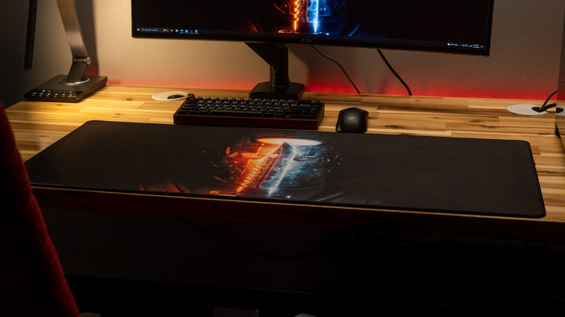 "Fire and Ice" — Rust Deskmat