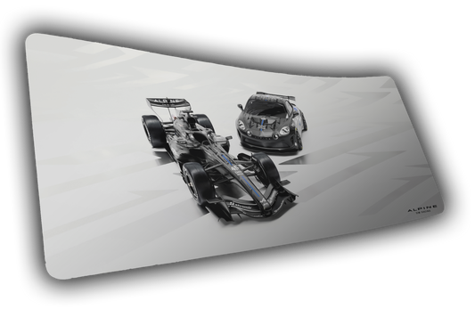"A526 & A110 GT4" Alpine Sim Racing XL gaming deskmat — Epic Desk