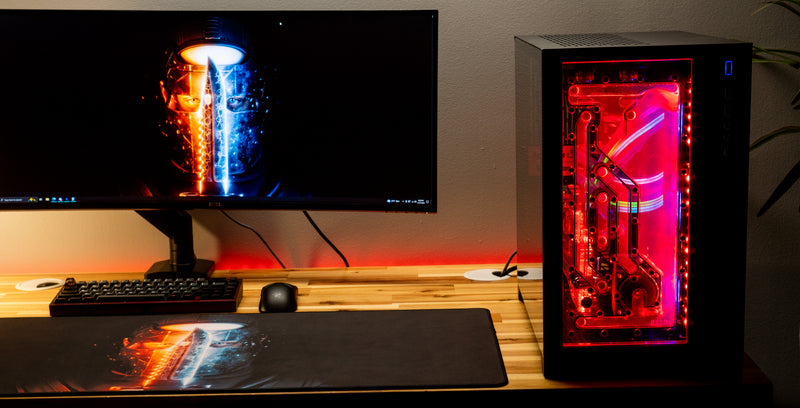 "Fire and Ice" — Rust Deskmat