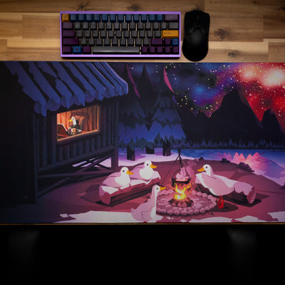 August the Duck "Duck's Retreat" Limited Edition Content Creator Collaboration Gaming Deskmat Mouse Pad