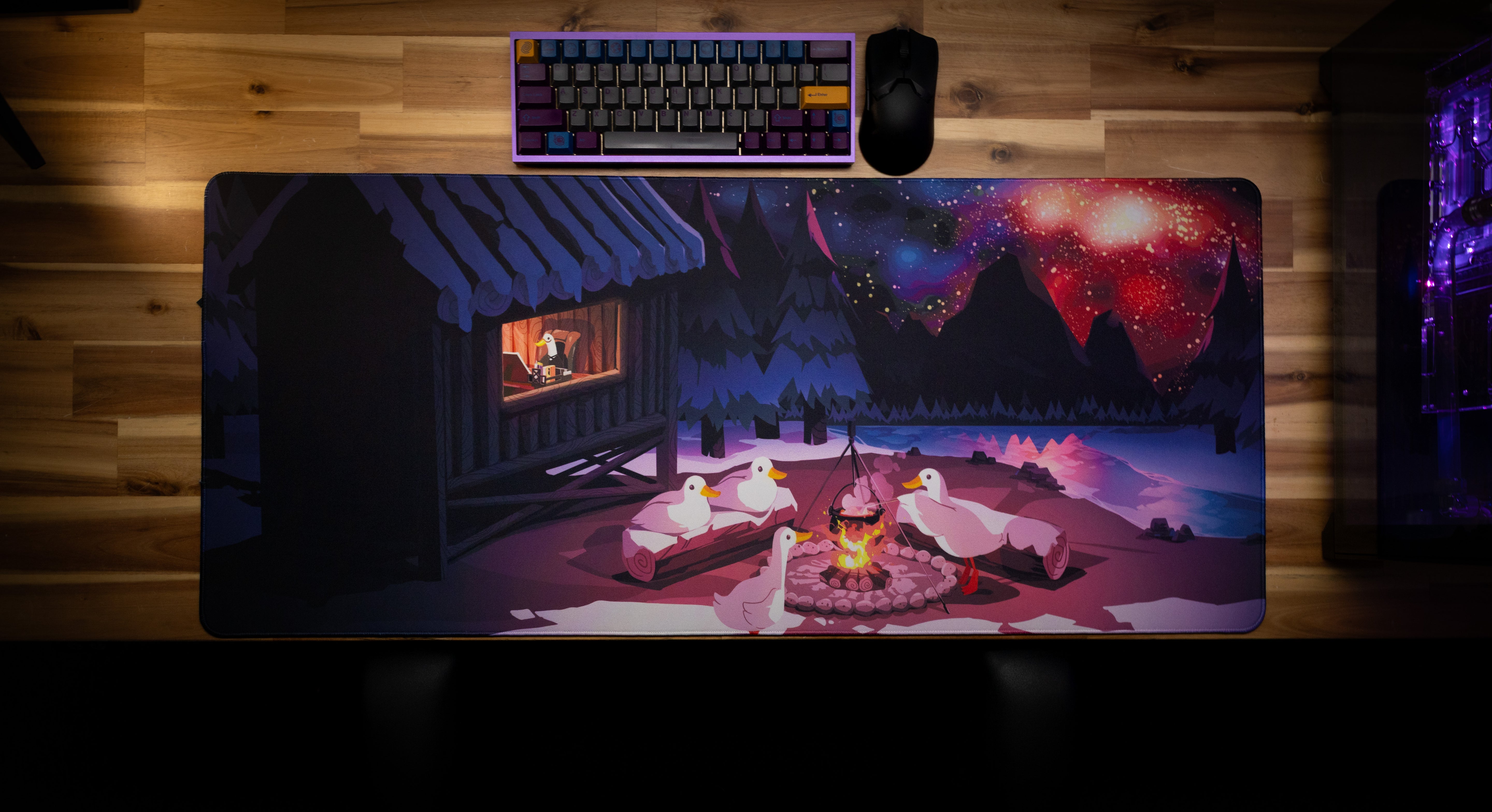 August the Duck "Duck's Retreat" Limited Edition Content Creator Collaboration Gaming Deskmat Mouse Pad