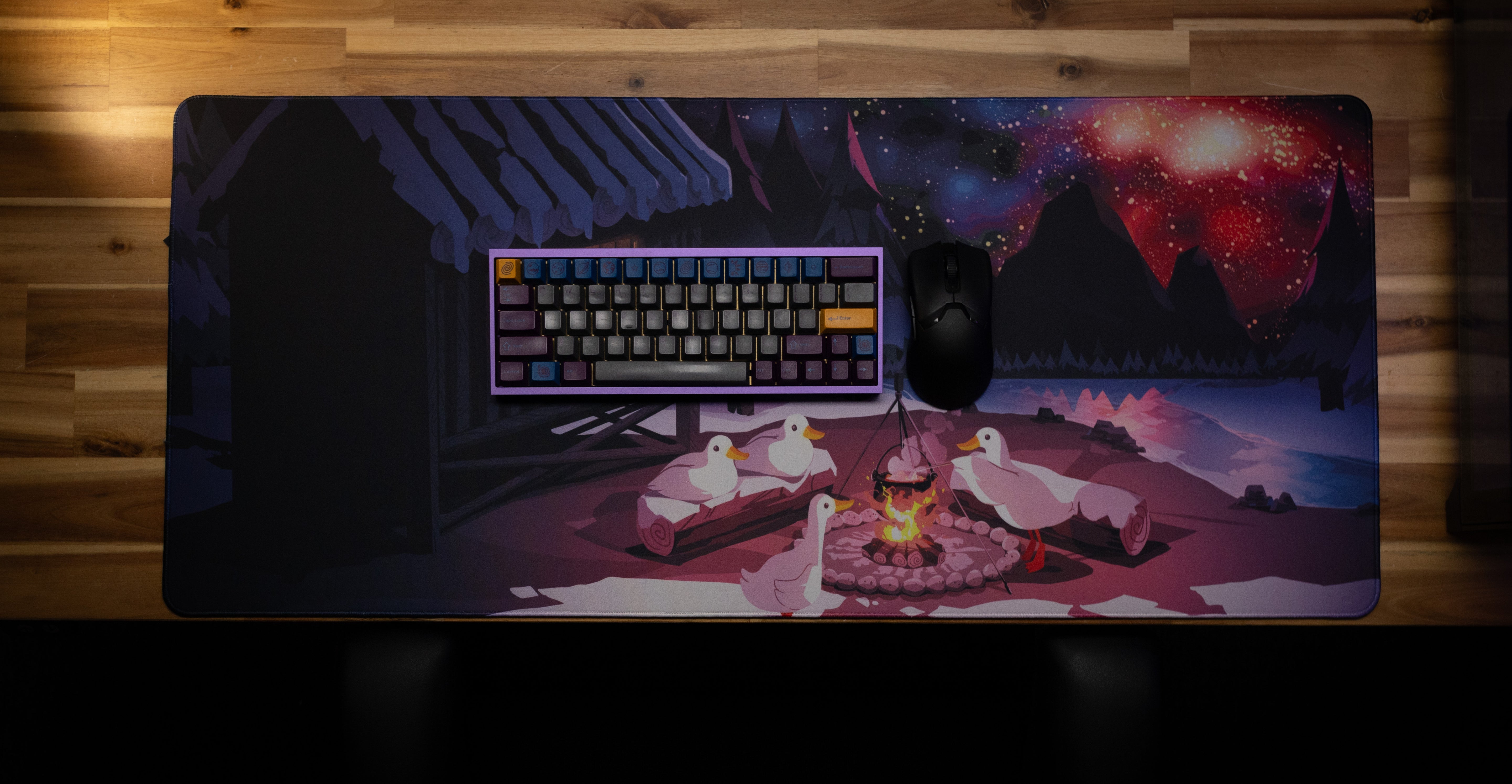 August the Duck "Duck's Retreat" Limited Edition Content Creator Collaboration Gaming Deskmat Mouse Pad