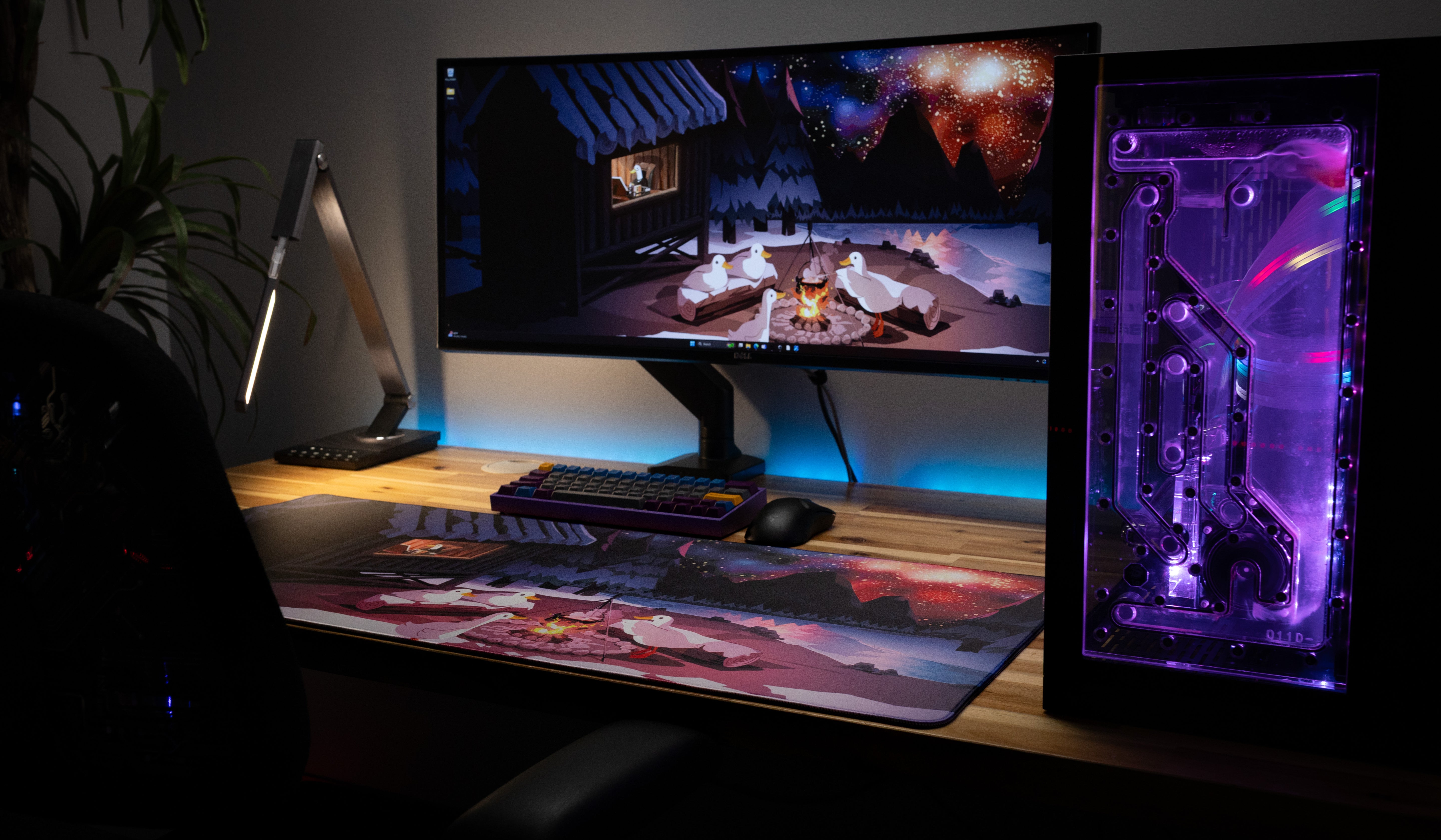August the Duck "Duck's Retreat" Limited Edition Content Creator Collaboration Gaming Deskmat Mouse Pad