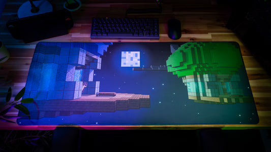 "Floating Islands" Qbedwars XL gaming deskmat — Epic Desk