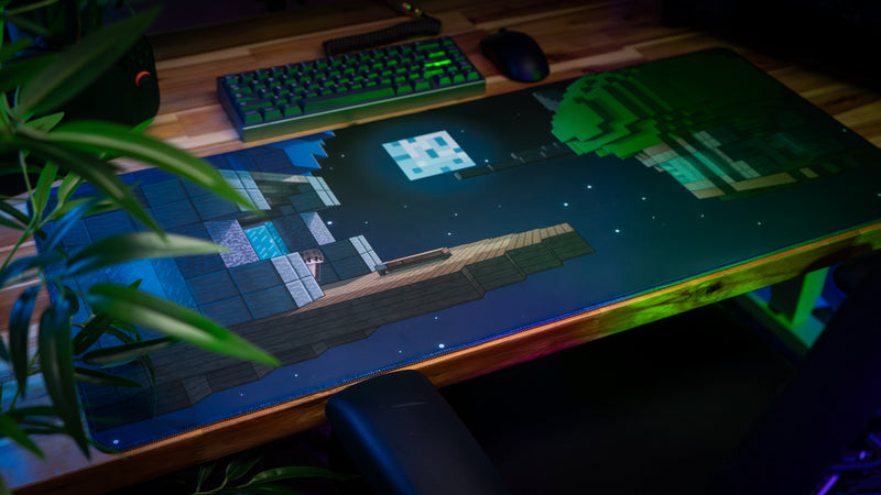 "Floating Islands" — Qbedwars Deskmat