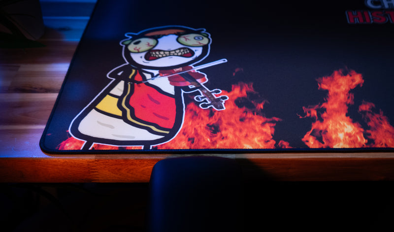 "Fiddlin' Nero" — Chat History Deskmat