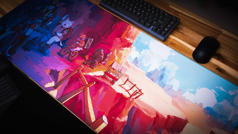 "Meowtain Expedition" — Catscapades Deskmat