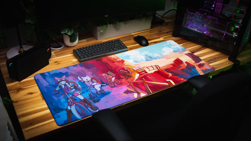 "Meowtain Expedition" — Catscapades Deskmat