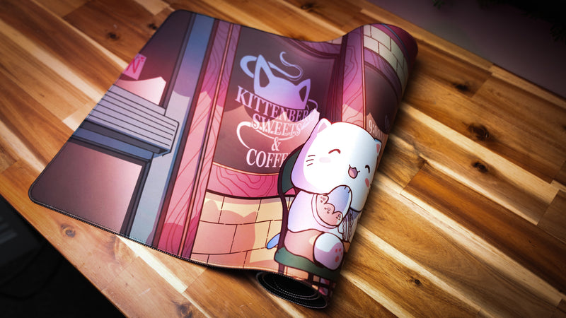 "Kittenberg Cafe" — Kawaii Deskmat