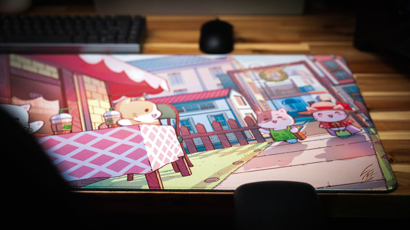 "Kittenberg Cafe" — Kawaii Deskmat