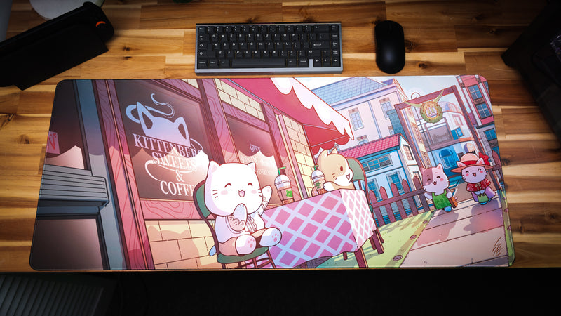 "Kittenberg Cafe" — Kawaii Deskmat
