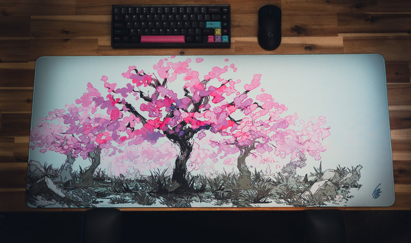 "Sacred Tree" Cherry Blossom Desk Mat - Limited Edition