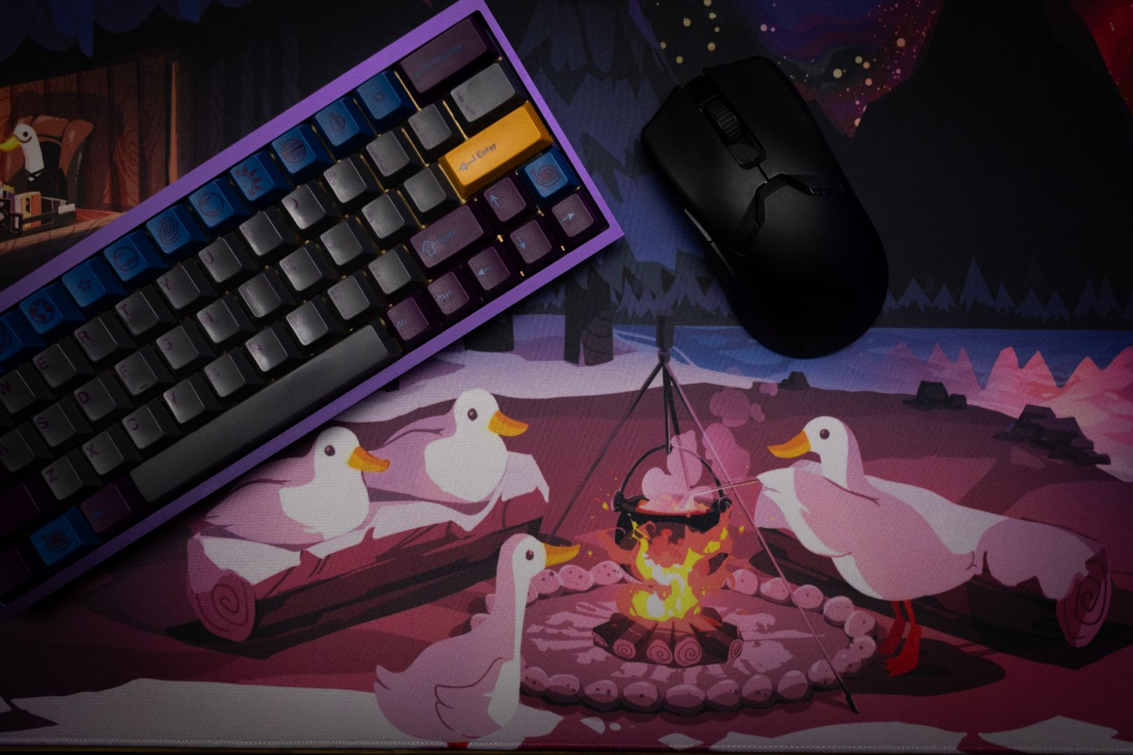 August the Duck "Duck's Retreat" Limited Edition Content Creator Collaboration Gaming Deskmat Mouse Pad