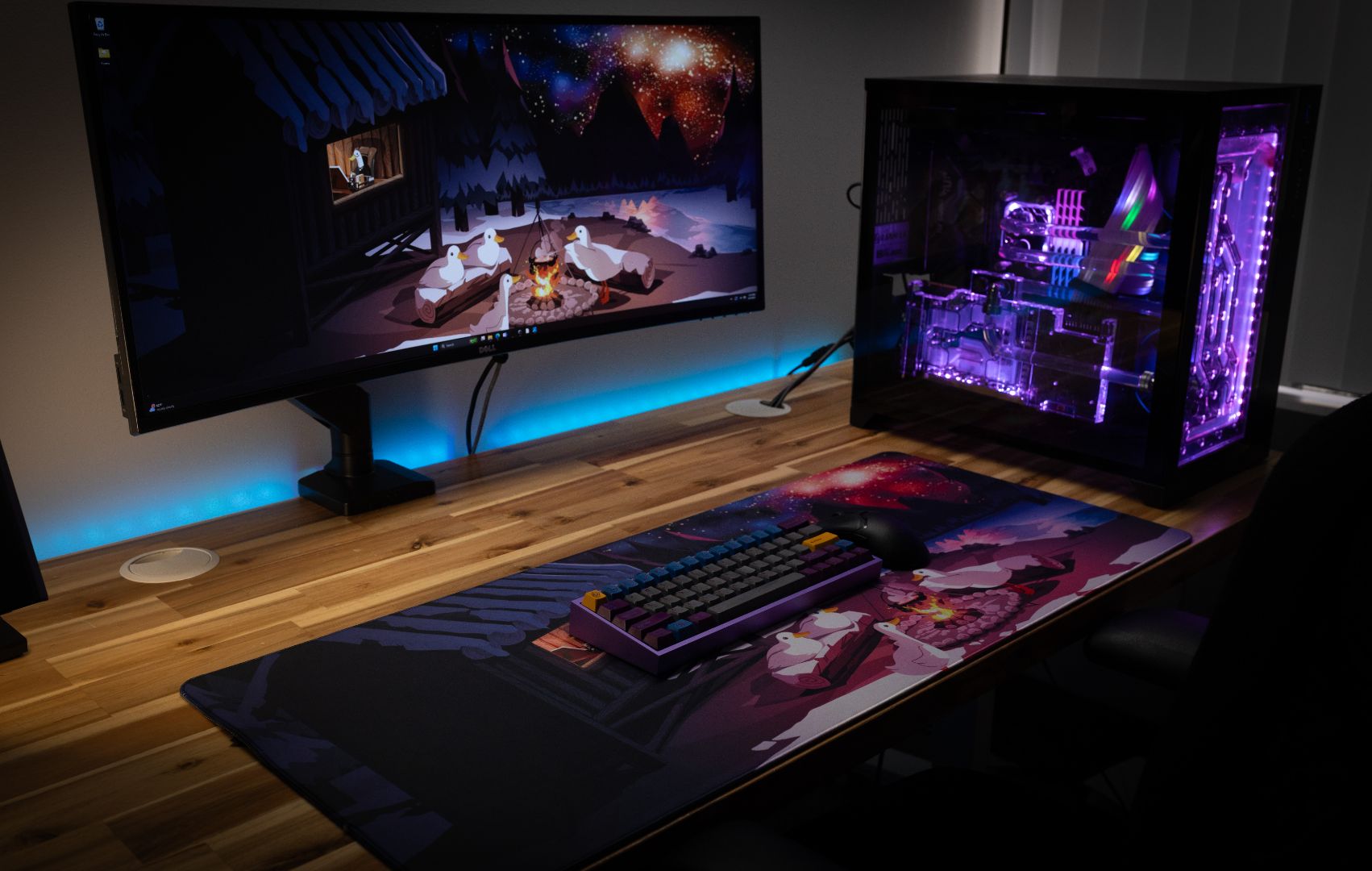 August the Duck "Duck's Retreat" Limited Edition Content Creator Collaboration Gaming Deskmat Mouse Pad