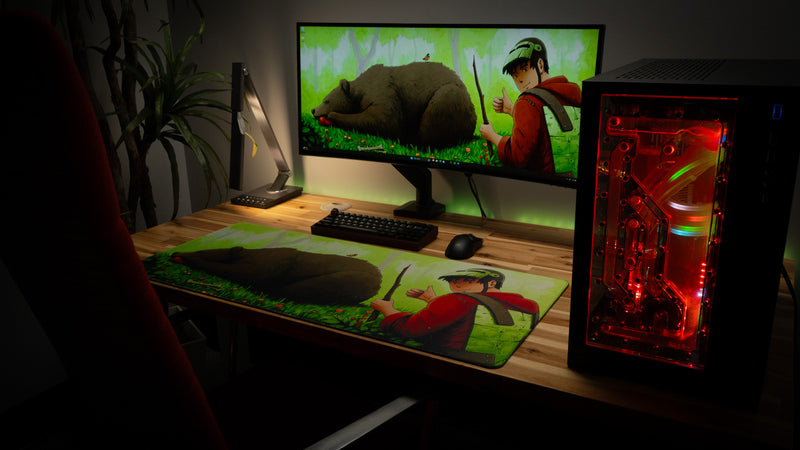 "Poking the Bear" — Tesla Deskmat
