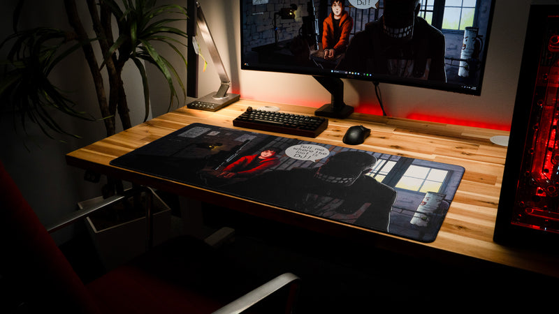 "Locked Up" — Tesla Deskmat