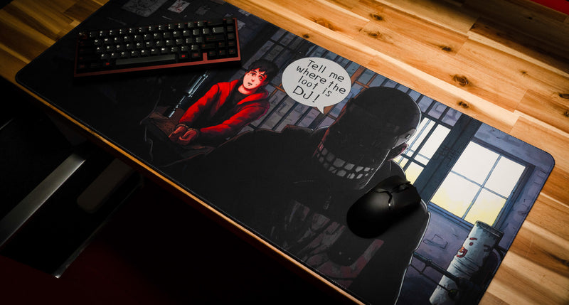 "Locked Up" — Tesla Deskmat