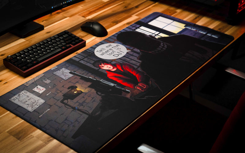 "Locked Up" — Tesla Deskmat