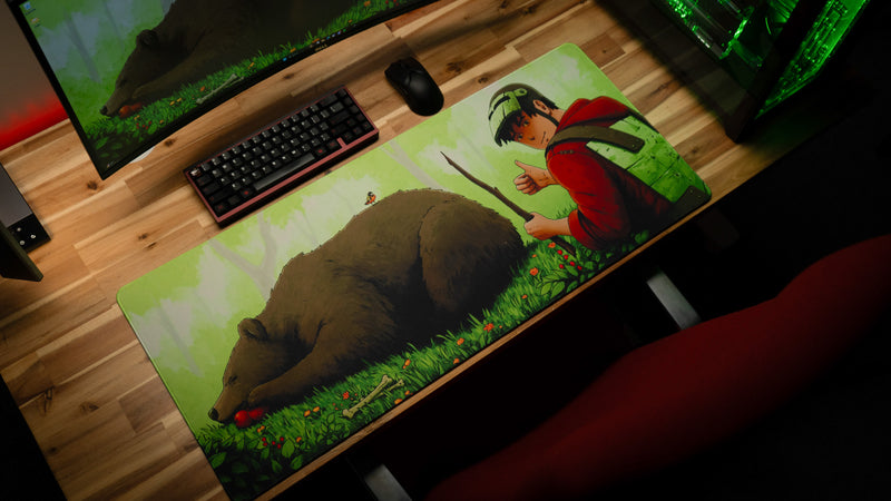 "Poking the Bear" — Tesla Deskmat