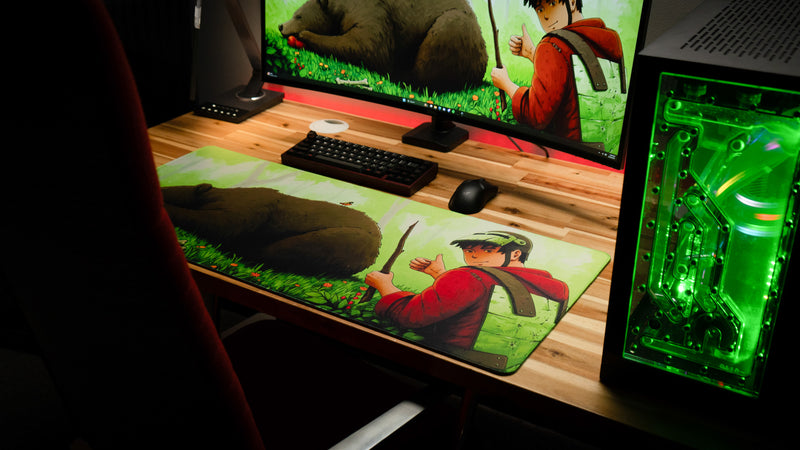 "Poking the Bear" — Tesla Deskmat