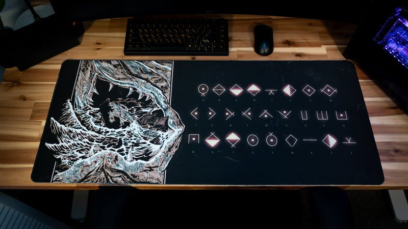 "Decoder" Sleep Token XL gaming deskmat — Epic Desk