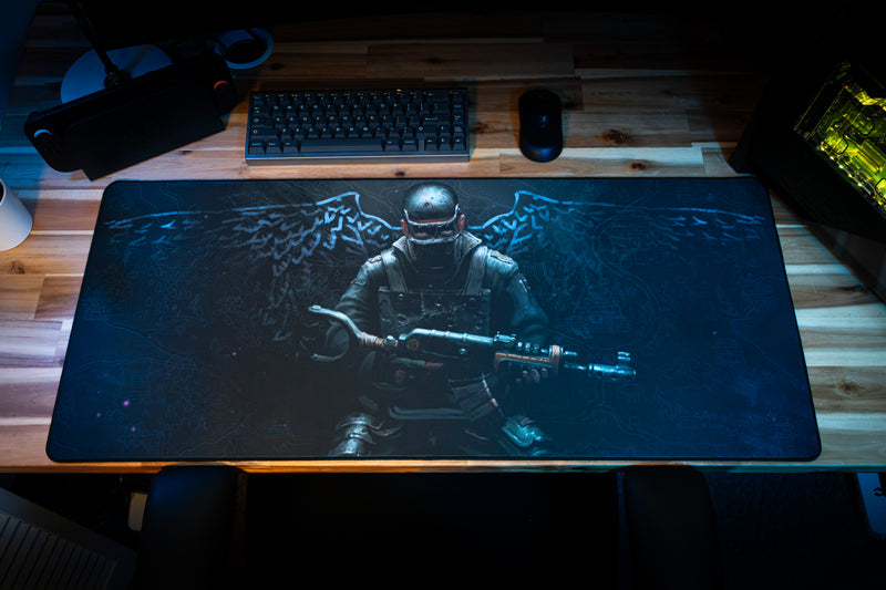 "The Guardian" Frost XL gaming deskmat — Epic Desk