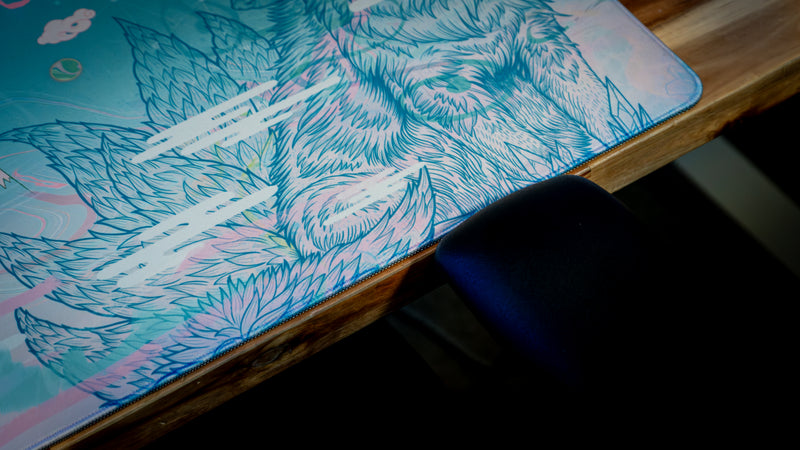 "Snowveil Kitsune" — Epic Desk Originals Deskmat