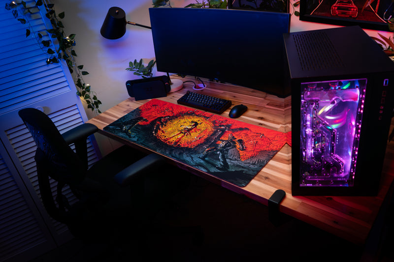 "Sunburst" — Rust Deskmat