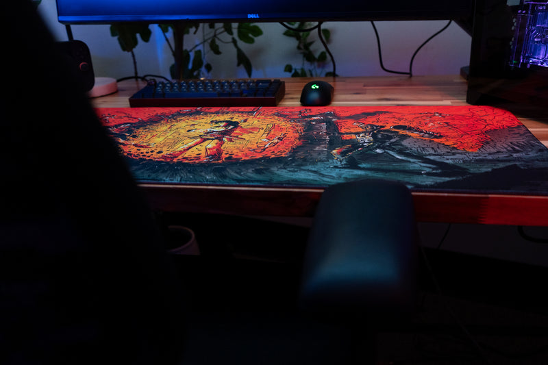 "Sunburst" — Rust Deskmat