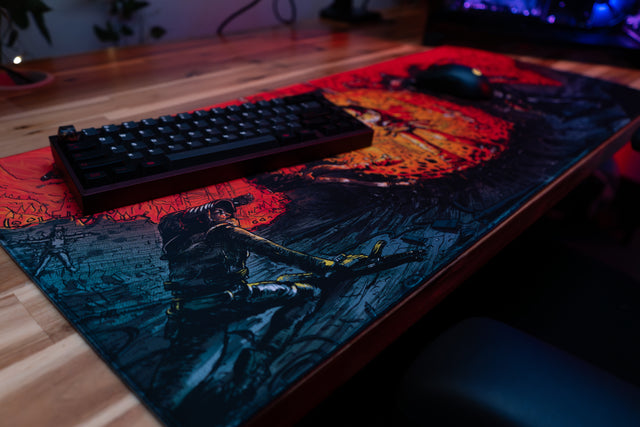 "Sunburst" — Rust Deskmat