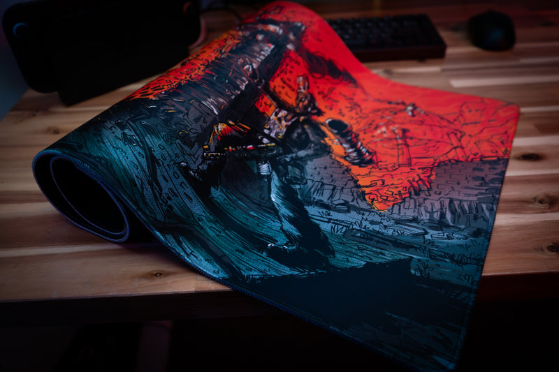 "Sunburst" — Rust Deskmat