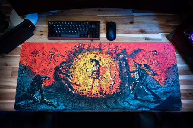 "Sunburst" — Rust Deskmat