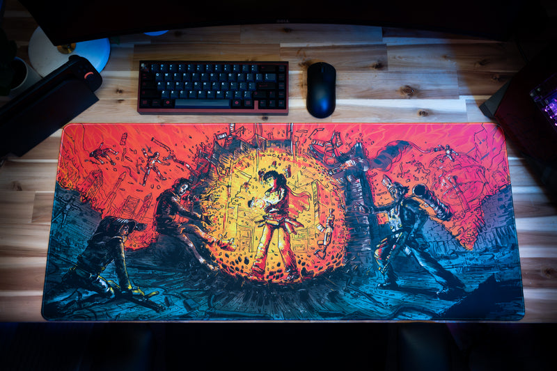 "Sunburst" — Rust Deskmat