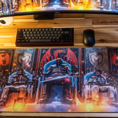 Memeio "KING TUNDERMOSTT" Content Creator Collaboration Rust Limited Edition XL Gaming Mouse Pad