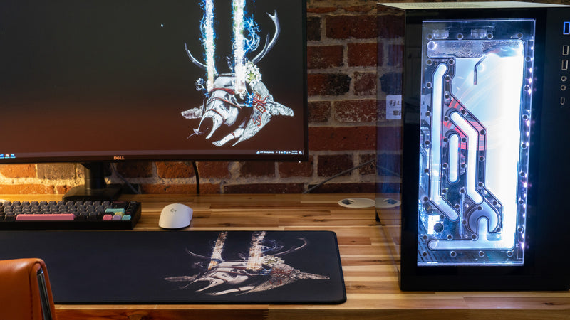"Willjum's Paradise/Bone Helmet" — Rust Deskmat