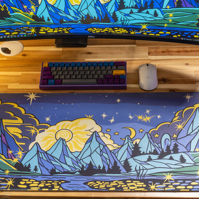 "Mystic Night" Landscape Fantasy Deskmat