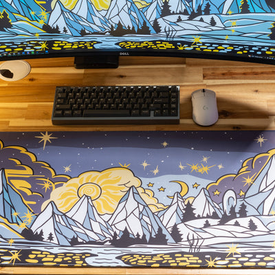 "White Out" Landscape Fantasy Deskmat