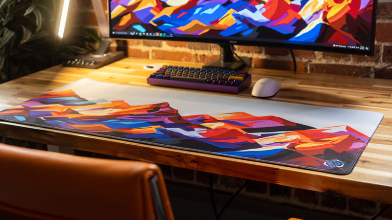"Purple Mountain Majesty" — Epic Desk Originals Deskmat