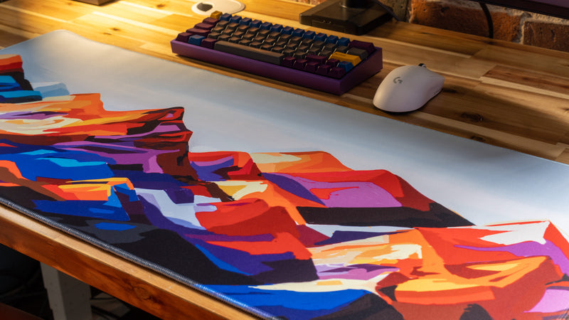 "Purple Mountain Majesty" — Epic Desk Originals Deskmat
