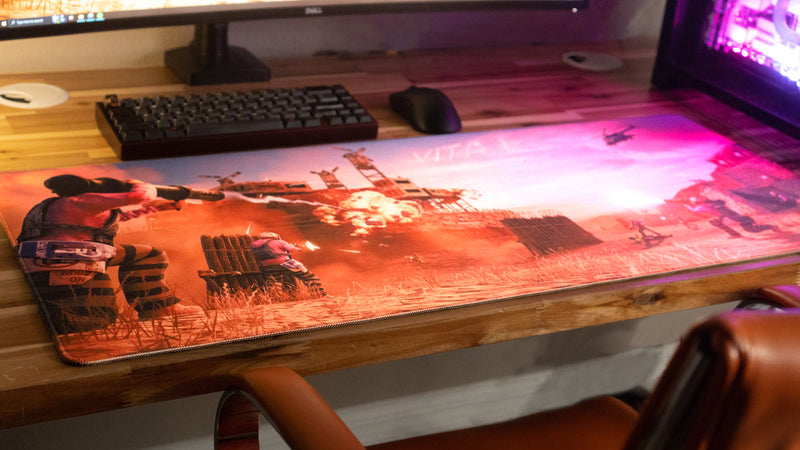 "Vital Servers" — Rust Deskmat