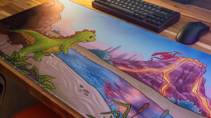 "Wish for Wings" — Jakeyosaurus Deskmat