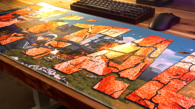 "Vital Servers" — Rust Deskmat