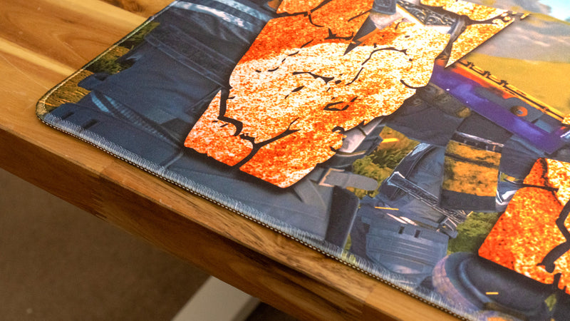 "Vital Servers" — Rust Deskmat