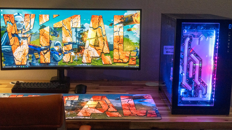 "Vital Servers" — Rust Deskmat