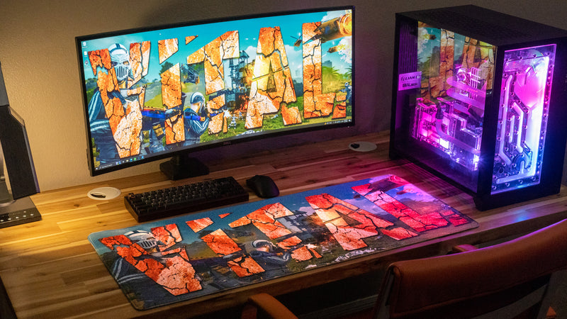 "Vital Servers" — Rust Deskmat